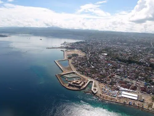 Pantai Kamali tampak dari atas