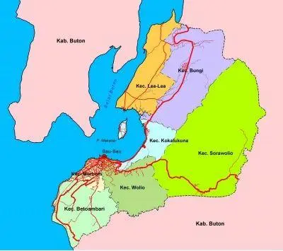Peta kecamatan Wolio